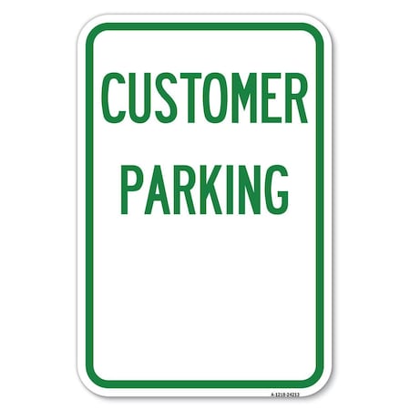 Customer Parking Green Heavy-Gauge Aluminum Sign